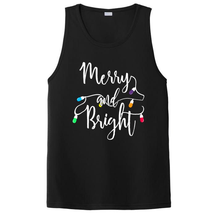 Cute Merry And Bright Christmas Lights PosiCharge Competitor Tank