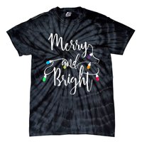 Cute Merry And Bright Christmas Lights Tie-Dye T-Shirt