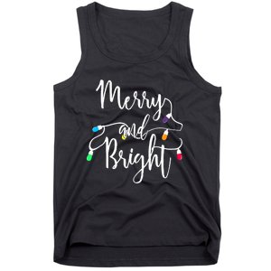 Cute Merry And Bright Christmas Lights Tank Top