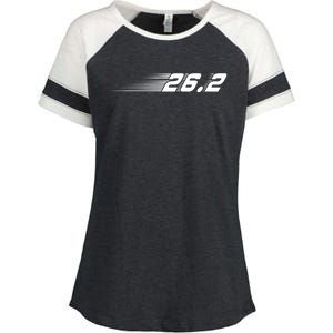 Cool Marathon Art For Men Women Marathoner Running Finisher Enza Ladies Jersey Colorblock Tee