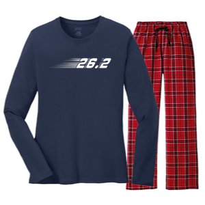 Cool Marathon Art For Men Women Marathoner Running Finisher Women's Long Sleeve Flannel Pajama Set 