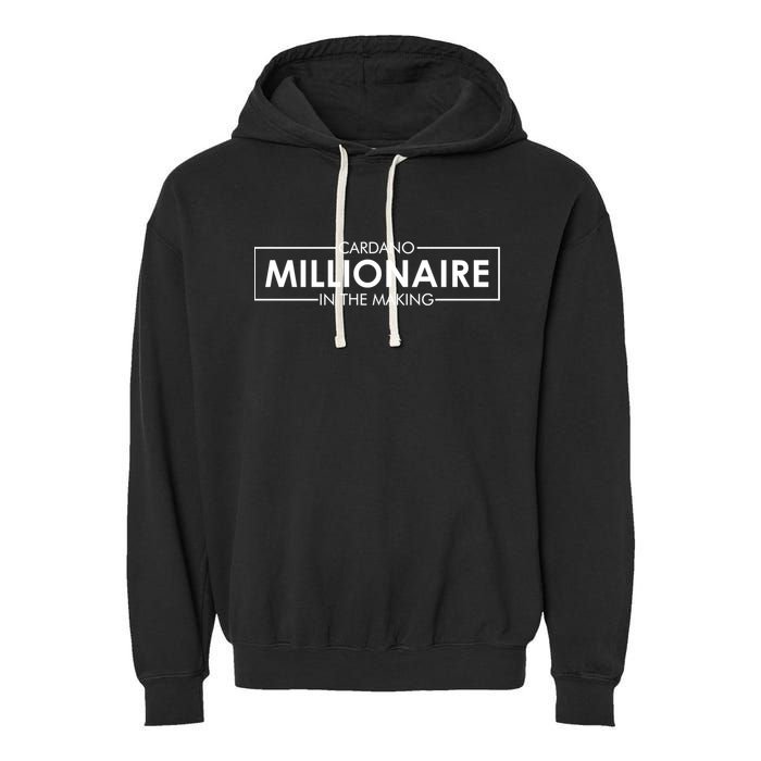 Cardano Millionaire Ada Token Bullrun Blockchain Coin Cute Gift Garment-Dyed Fleece Hoodie