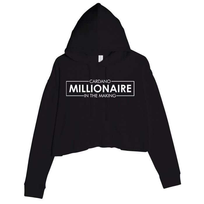 Cardano Millionaire Ada Token Bullrun Blockchain Coin Cute Gift Crop Fleece Hoodie