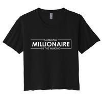 Cardano Millionaire Ada Token Bullrun Blockchain Coin Cute Gift Crop Top