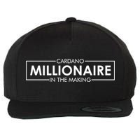 Cardano Millionaire Ada Token Bullrun Blockchain Coin Cute Gift Wool Snapback Cap