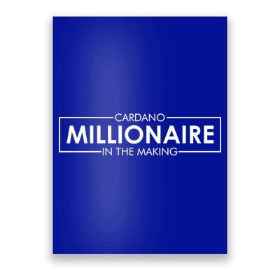 Cardano Millionaire Ada Token Bullrun Blockchain Coin Cute Gift Poster