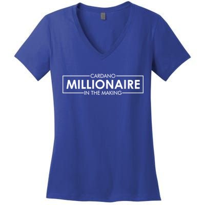 Cardano Millionaire Ada Token Bullrun Blockchain Coin Cute Gift Women's V-Neck T-Shirt