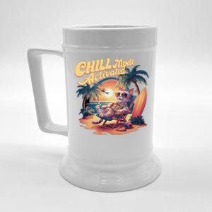 Chill Mode Activated Funny Cat Vacay Vibes Only Meow Kitty Gift Beer Stein