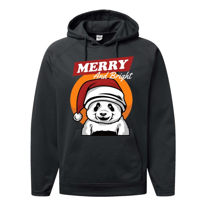 Christmas Merry And Bright Performance Fleece Hoodie