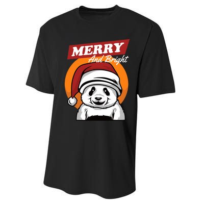 Christmas Merry And Bright Performance Sprint T-Shirt