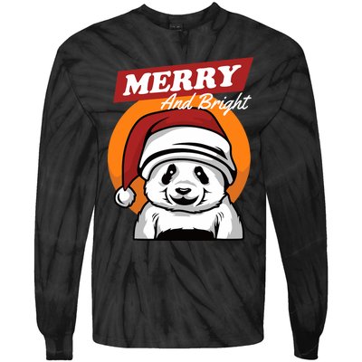 Christmas Merry And Bright Tie-Dye Long Sleeve Shirt