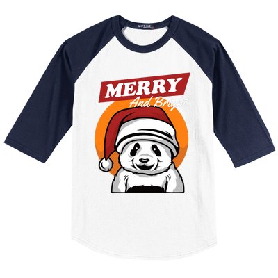 Christmas Merry And Bright Baseball Sleeve Shirt