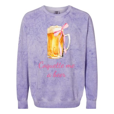 Coquette Me A Beer Colorblast Crewneck Sweatshirt