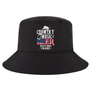 Country Music And Beer Thats Why Im Here Funny Cool Comfort Performance Bucket Hat