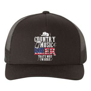 Country Music And Beer Thats Why Im Here Funny Yupoong Adult 5-Panel Trucker Hat