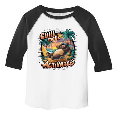 Chill Mode Activated Funny Grizzly Bear Vacay Vibes Only Gift Toddler Fine Jersey T-Shirt