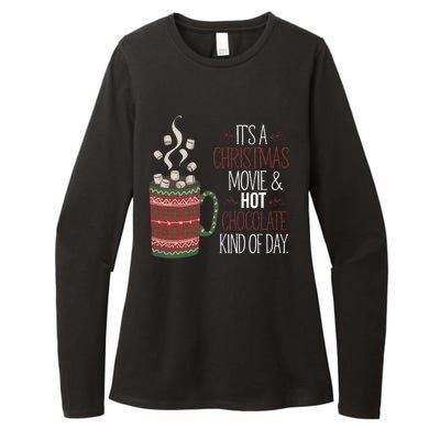 Christmas Movie And Hot Chocolate Kind Of Day Holiday Womens CVC Long Sleeve Shirt