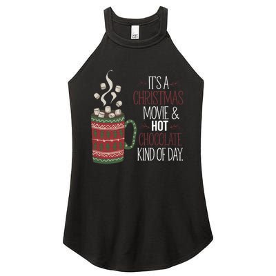 Christmas Movie And Hot Chocolate Kind Of Day Holiday Women’s Perfect Tri Rocker Tank