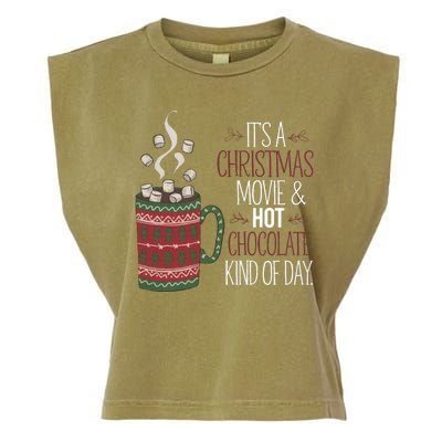 Christmas Movie And Hot Chocolate Kind Of Day Holiday Garment-Dyed Women's Muscle Tee