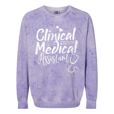 Clinical Medical Assistant Healthcare Technical Nurse Gift Colorblast Crewneck Sweatshirt