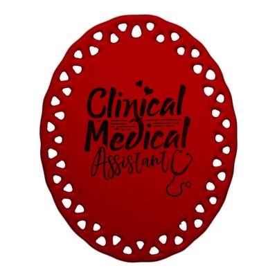 Clinical Medical Assistant Healthcare Technical Nurse Gift Ceramic Oval Ornament