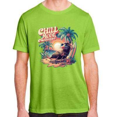 Chill Mode Activated Funny Possum Eat Trash Vacay Vibe Gift Adult ChromaSoft Performance T-Shirt