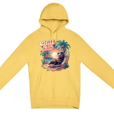 Chill Mode Activated Funny Possum Eat Trash Vacay Vibe Gift Premium Pullover Hoodie