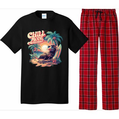 Chill Mode Activated Funny Possum Eat Trash Vacay Vibe Gift Pajama Set