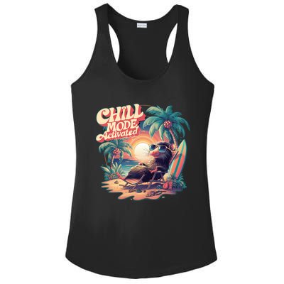 Chill Mode Activated Funny Possum Eat Trash Vacay Vibe Gift Ladies PosiCharge Competitor Racerback Tank