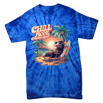 Chill Mode Activated Funny Possum Eat Trash Vacay Vibe Gift Tie-Dye T-Shirt