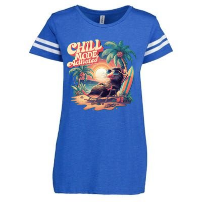 Chill Mode Activated Funny Possum Eat Trash Vacay Vibe Gift Enza Ladies Jersey Football T-Shirt