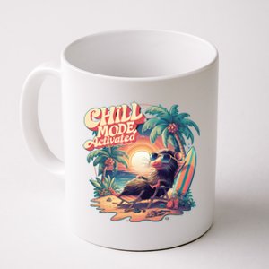 Chill Mode Activated Funny Possum Eat Trash Vacay Vibe Gift Coffee Mug