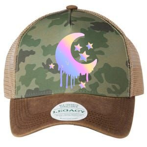 Colorful Moon And Stars Space Legacy Tie Dye Trucker Hat