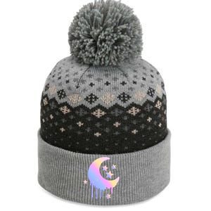 Colorful Moon And Stars Space The Baniff Cuffed Pom Beanie