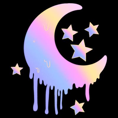 Colorful Moon And Stars Space T-Shirt