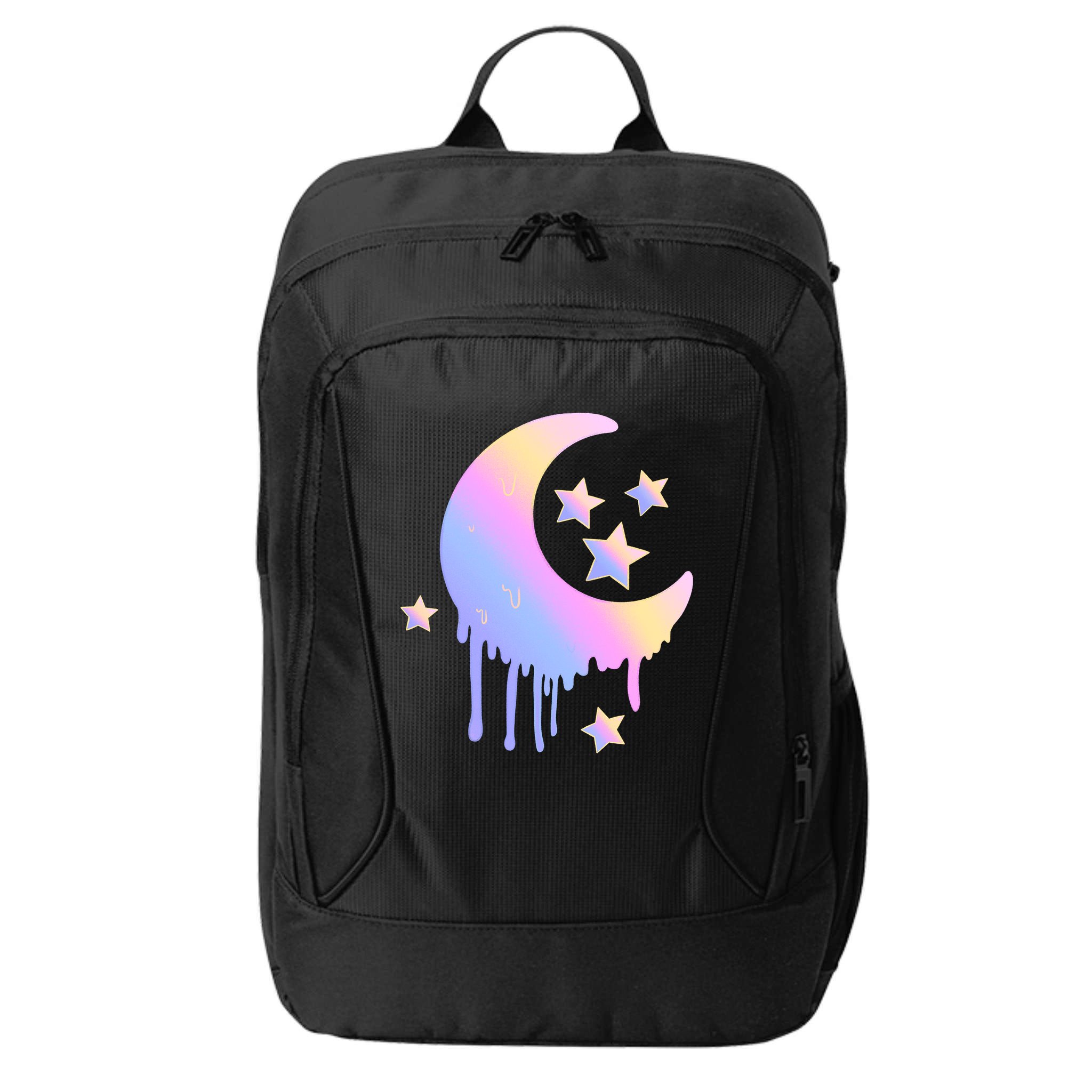 Colorful Moon And Stars Space City Backpack