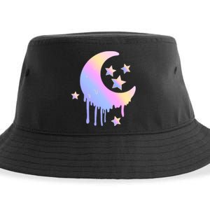 Colorful Moon And Stars Space Sustainable Bucket Hat