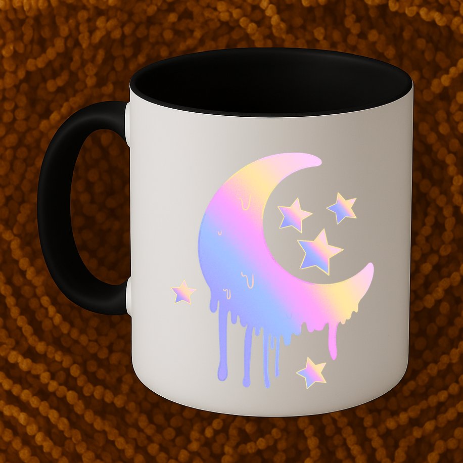 Colorful Moon And Stars Space Mug