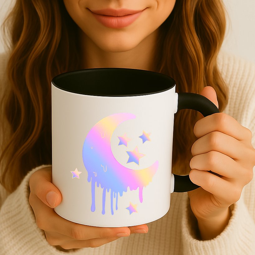 Colorful Moon And Stars Space Mug
