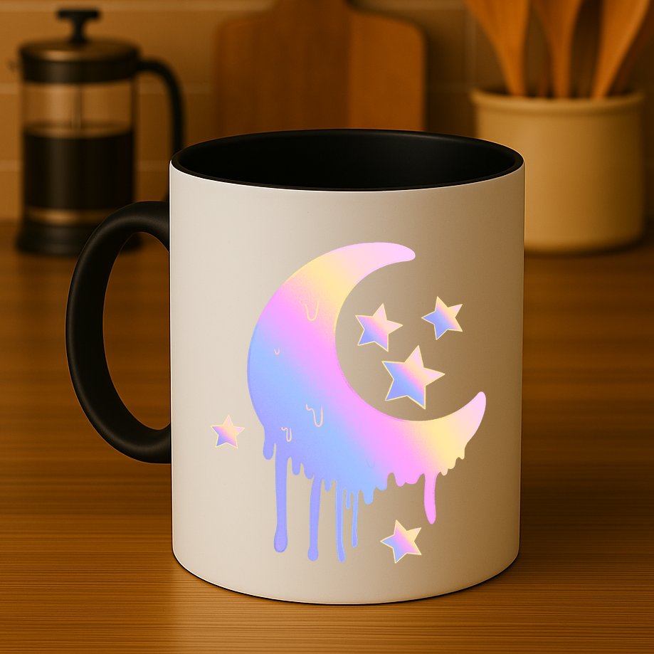 Colorful Moon And Stars Space Mug