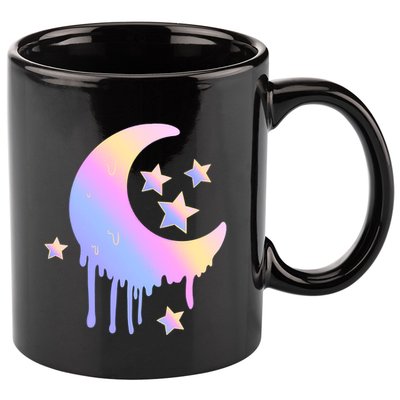 Colorful Moon And Stars Space 11oz C Handle Ceramic Mug