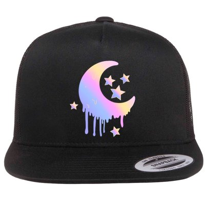 Colorful Moon And Stars Space Flatbill Hat