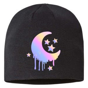 Colorful Moon And Stars Space Sustainable Beanie