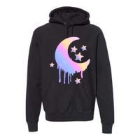 Colorful Moon And Stars Space Premium Hoodie