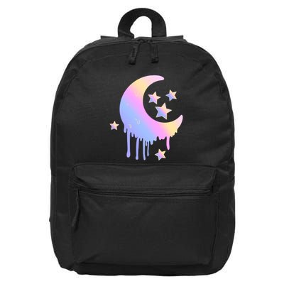 Colorful Moon And Stars Space 16 in Basic Backpack