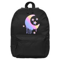 Colorful Moon And Stars Space 16 in Basic Backpack