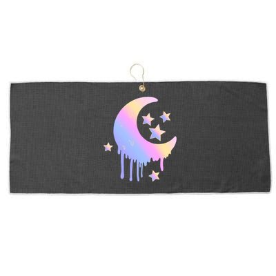 Colorful Moon And Stars Space Large Microfiber Waffle Golf Towel