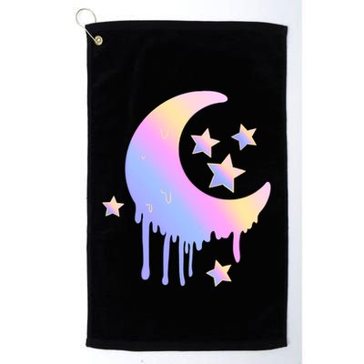 Colorful Moon And Stars Space Golf Towel