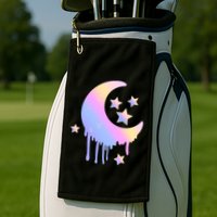 Colorful Moon And Stars Space Golf Towel