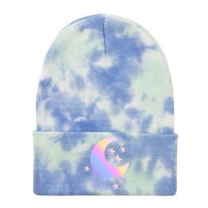 Colorful Moon And Stars Space Tie Dye 12in Knit Beanie